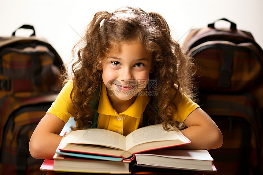 生看书的女孩图片