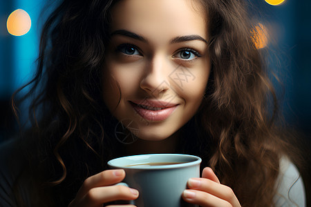温馨的咖啡时光背景图片