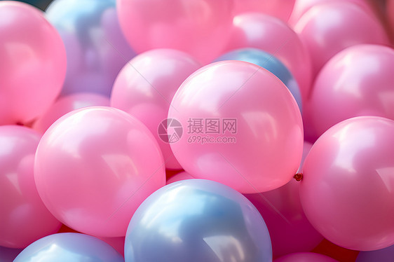 彩色气球的狂欢派对图片