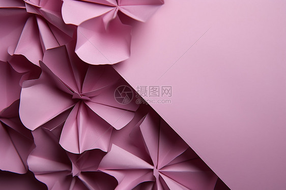 手工折叠的花卉艺术品图片