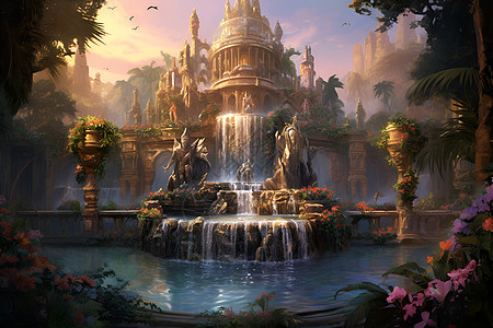 梦幻的喷泉世界图片