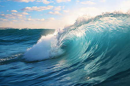 海洋中有一大波浪图片