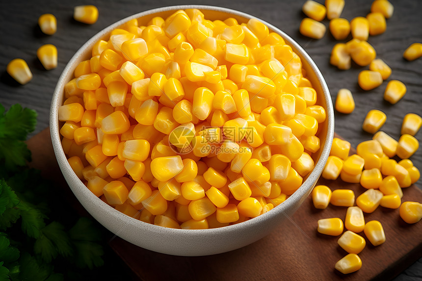 一碗玉米粒图片