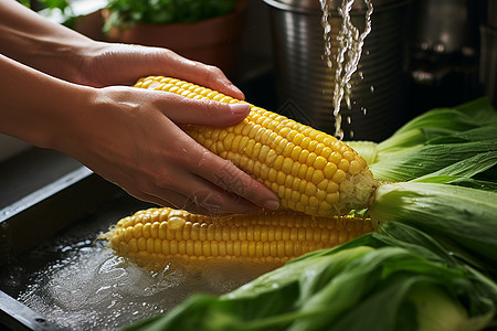 清新的玉米食物图片