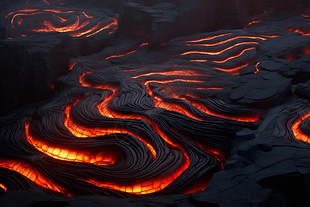 火山的错综复杂形状图片