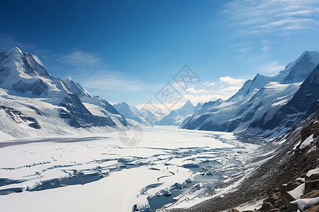 冰川上的壮丽风景图片