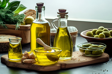美味的食品橄榄油图片