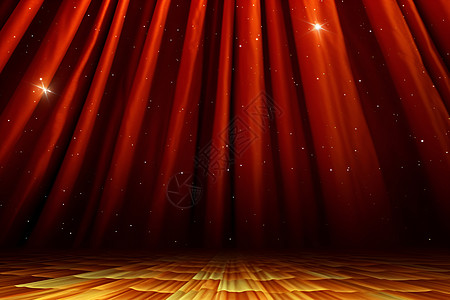 红色灯光的舞台背景图片