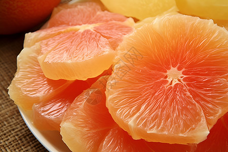 清新夏日的多汁柚子图片