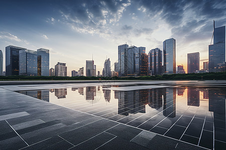 城市的大楼和广场图片