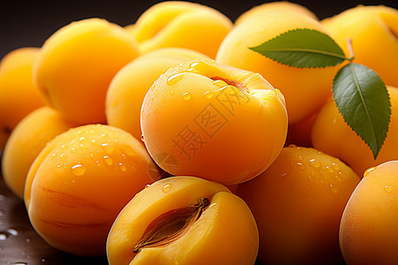 成熟的水果杏子图片