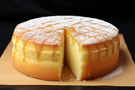 蛋糕上的糖浆高清图片