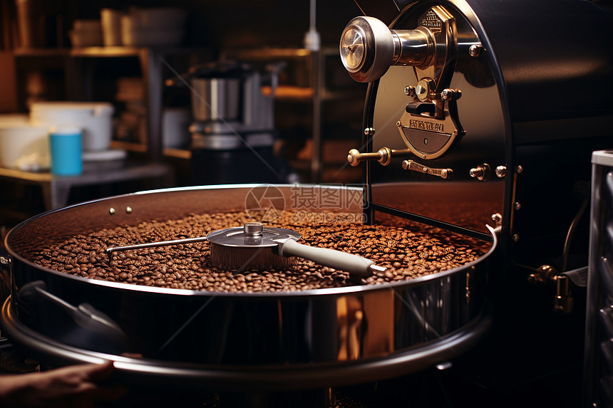 咖啡豆烘焙图片