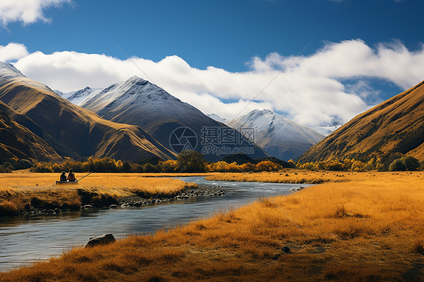 秋天的山水胜地图片