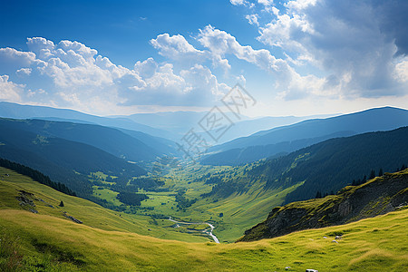 风景优美的山谷景观图片