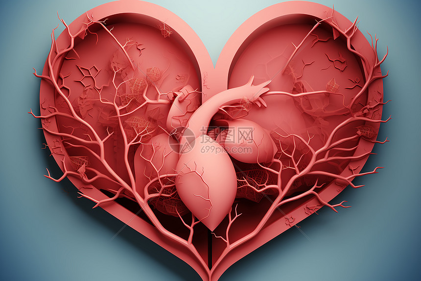 生物医疗的心脏概念图图片