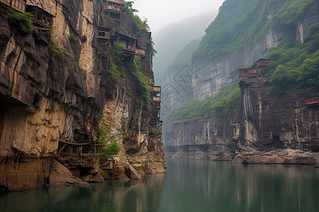 夏季美丽的山川湖泊景观图片