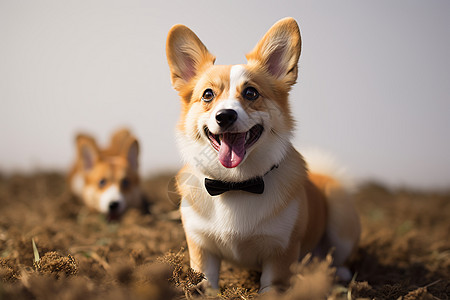 聪明伶俐的柯基犬高清图片