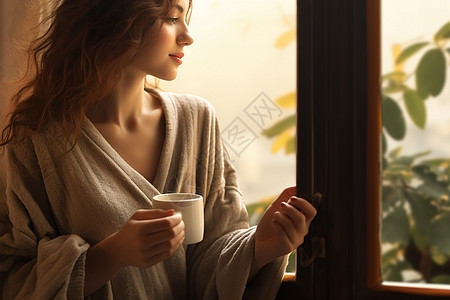 休闲的咖啡时光背景图片