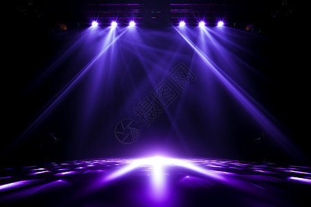 紫光闪耀的舞台图片