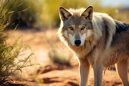 荒野中野生的狼图片