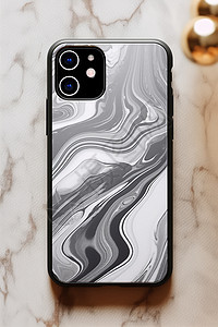 水波纹和金属光泽的手机壳图片