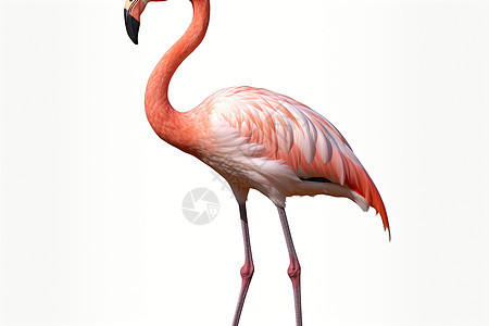 优雅粉红的野生火烈鸟图片