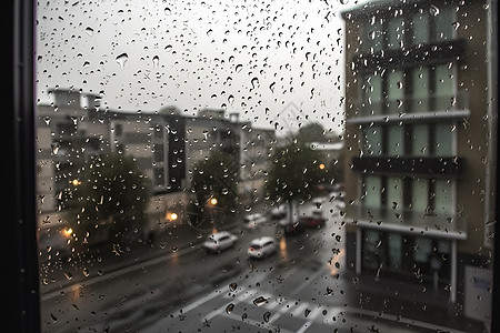 滴答滴答的雨天城市高清图片