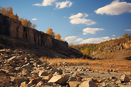 壮观的岩石峡谷地区图片