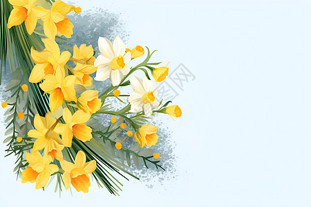 黄白相间的美丽花朵图片