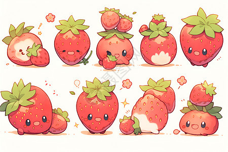 可爱的草莓吉祥物图片