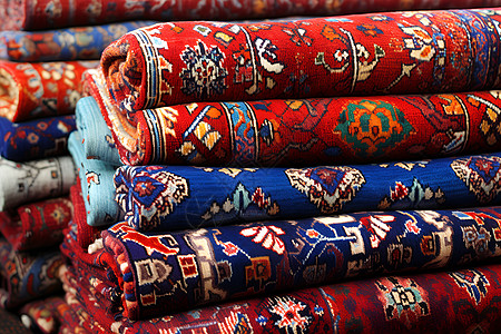 传统的毛毯布料图片