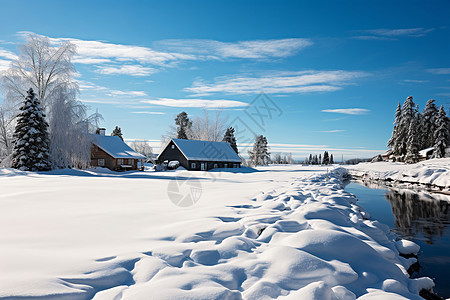 户外洁白的冰雪背景图片