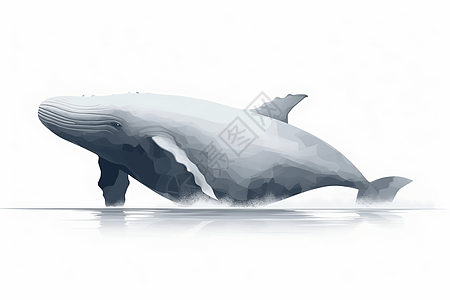大海中的生物白鲸高清图片