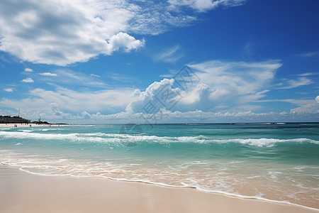 夏日热带海滩背景图片