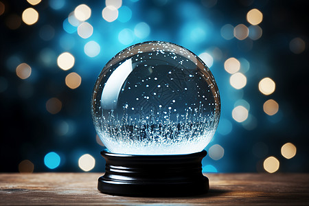 魔幻的雪球玻璃雪球高清图片