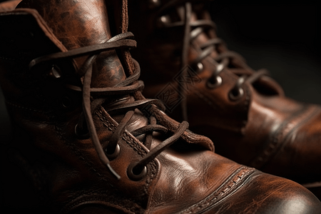 人造皮革的皮靴图片