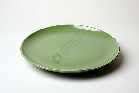 清新绿色的陶瓷餐盘图片