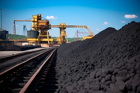 工业采煤机器挖煤高清图片