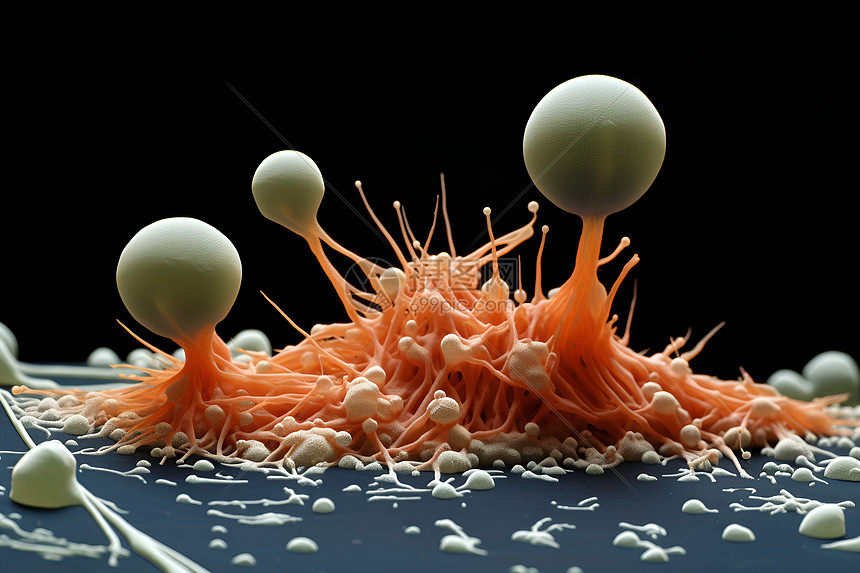 抽象的细菌肉瘤概念图图片