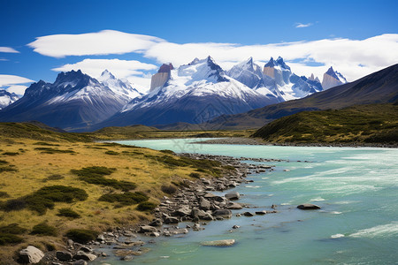 风景优美的山川湖泊景观图片