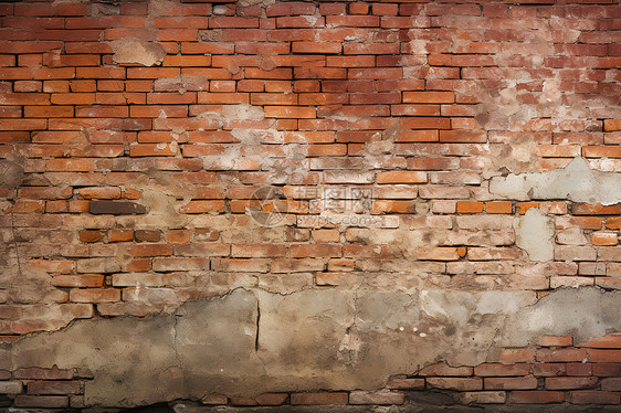 破旧的砖墙背景图片