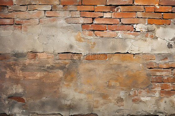 古朴的砖墙背景图片