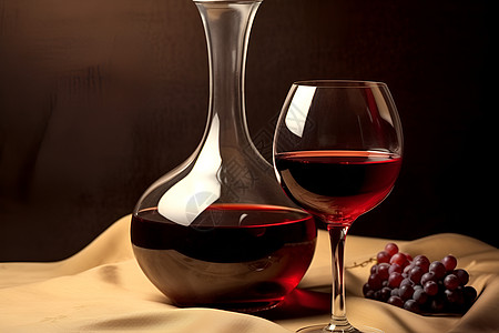 红色葡萄红酒静物玻璃杯背景