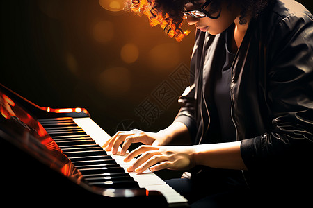 弹奏钢琴的音乐家图片