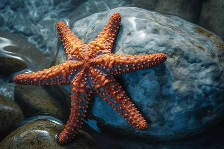 美丽的海星生物图片