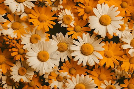 创意美感的雏菊花卉图案图片