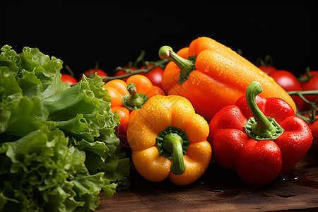 健康采摘的蔬菜图片