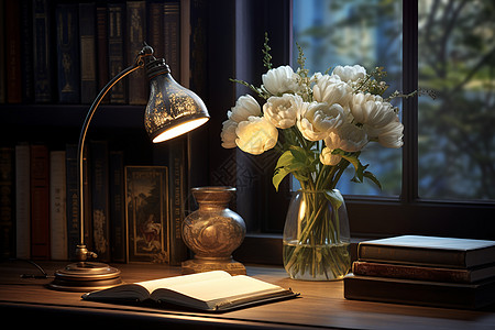 书房花瓶的美丽细节图片