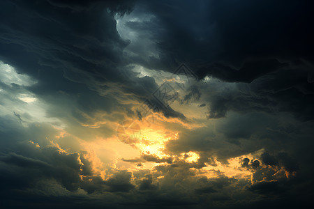 阳光透过乌云图片